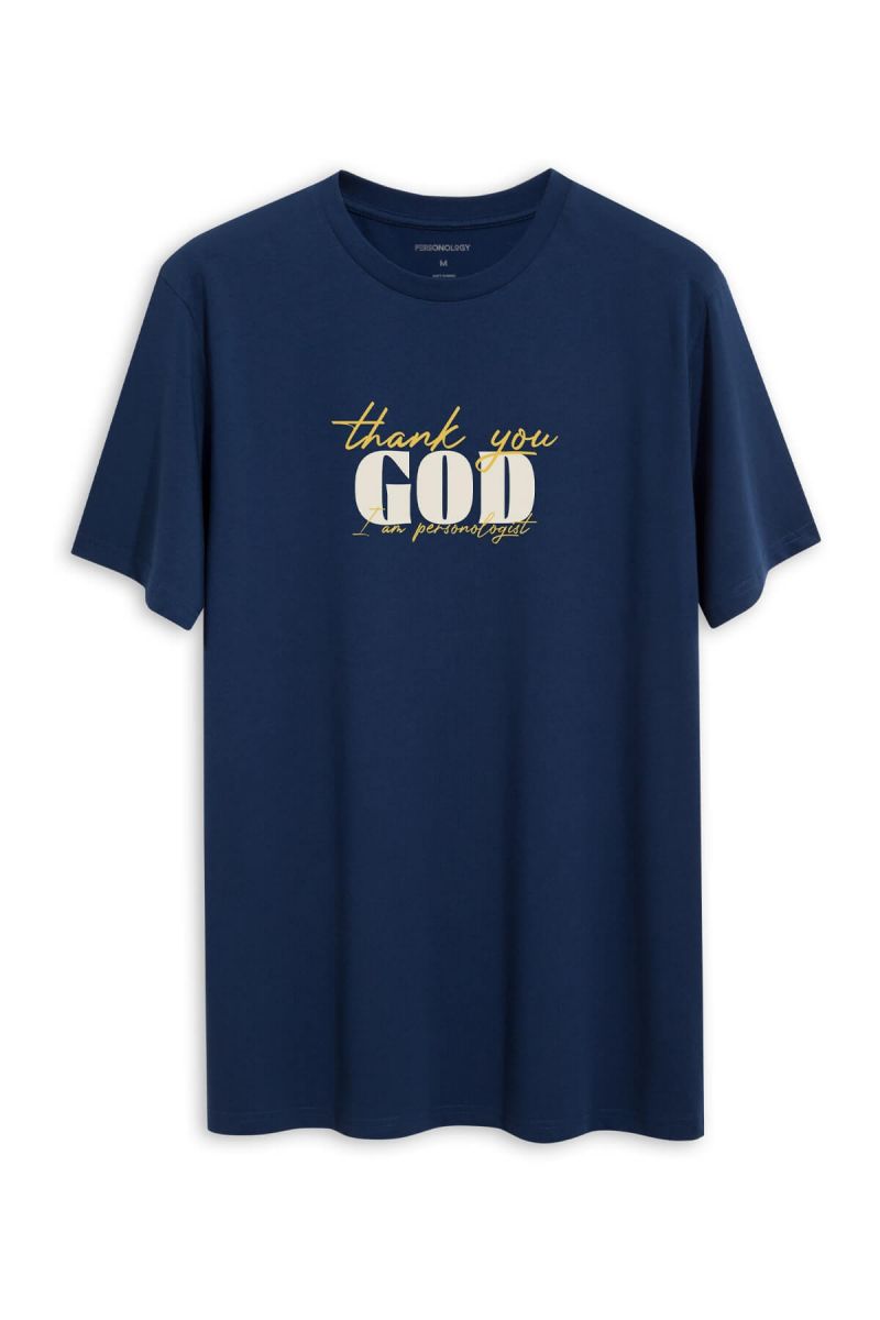 Navy Soft Fabric Personologist Design Short Sleeve Tee