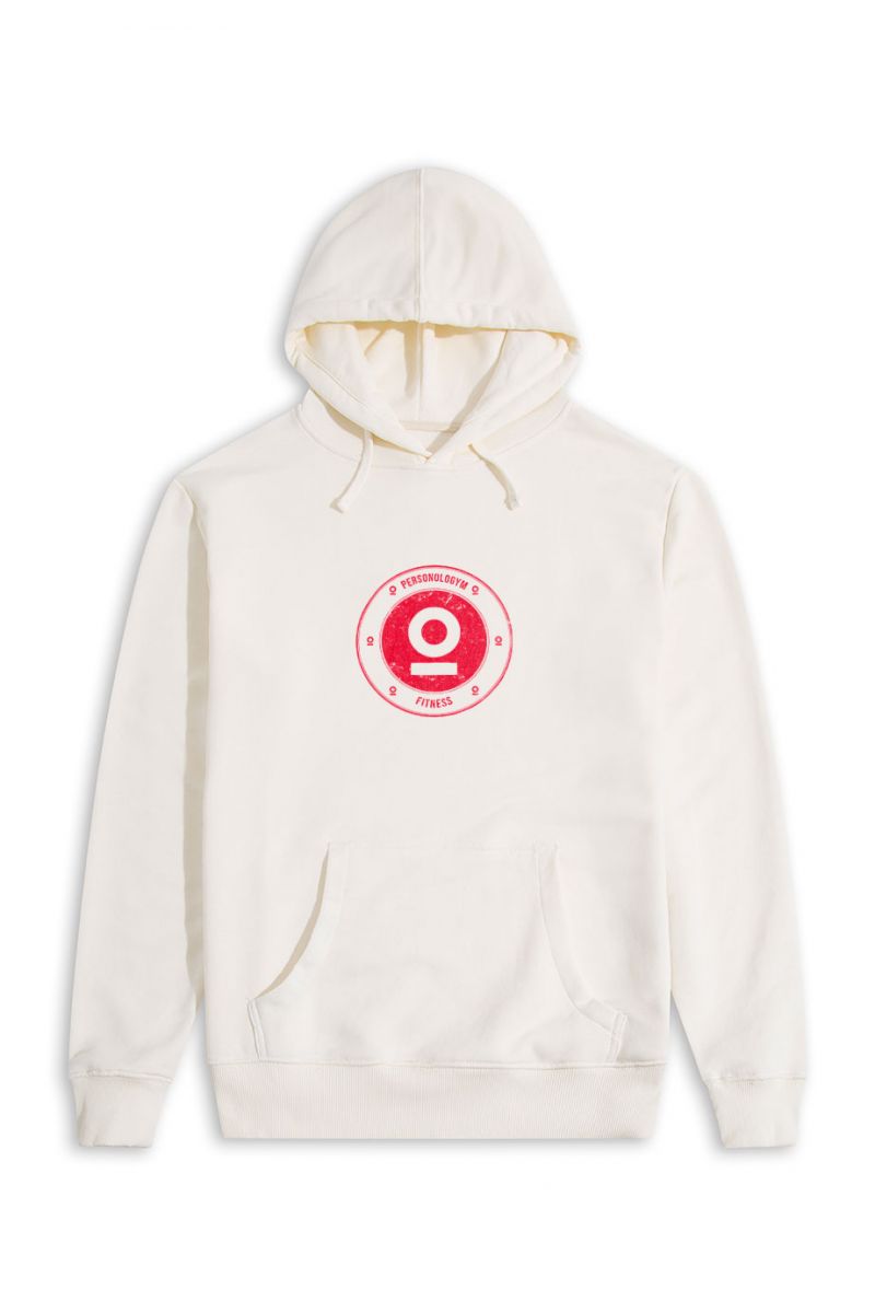 Ecru Premium Cotton Personologym Design Pullover Hoodie