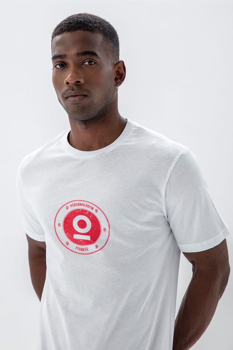 White Soft Fabric Personologym Design Short Sleeve Tee