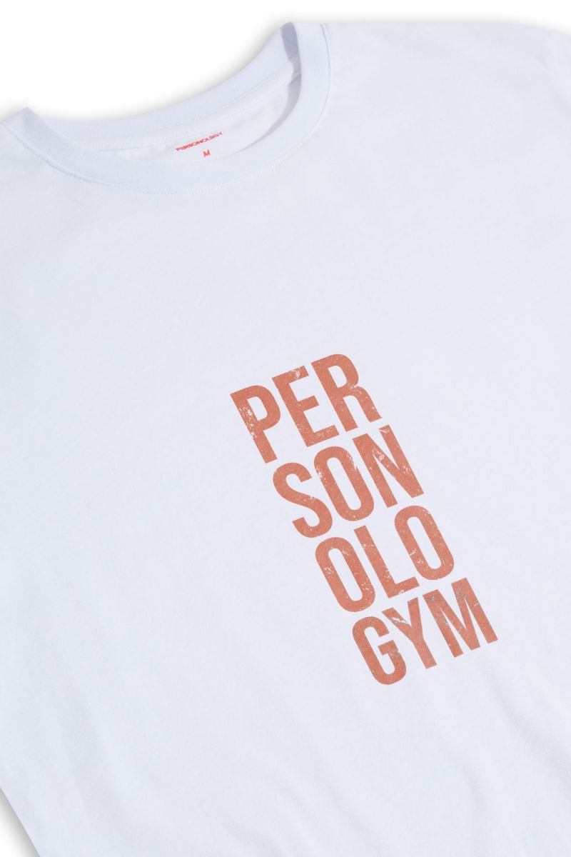 White Soft Fabric Personologym Design Short Sleeve Tee