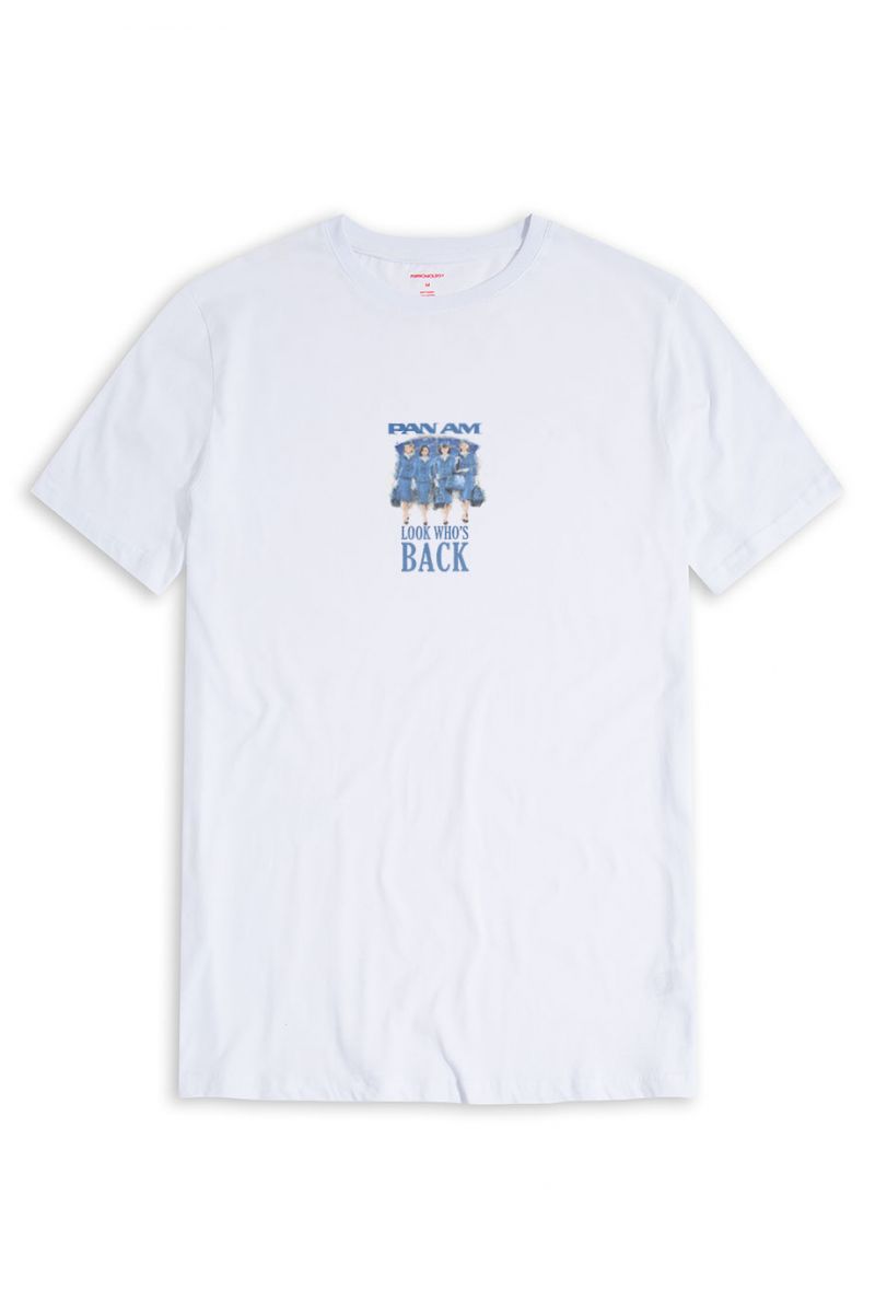 White Soft Fabric Catch me if you can Design Short Sleeve Tee