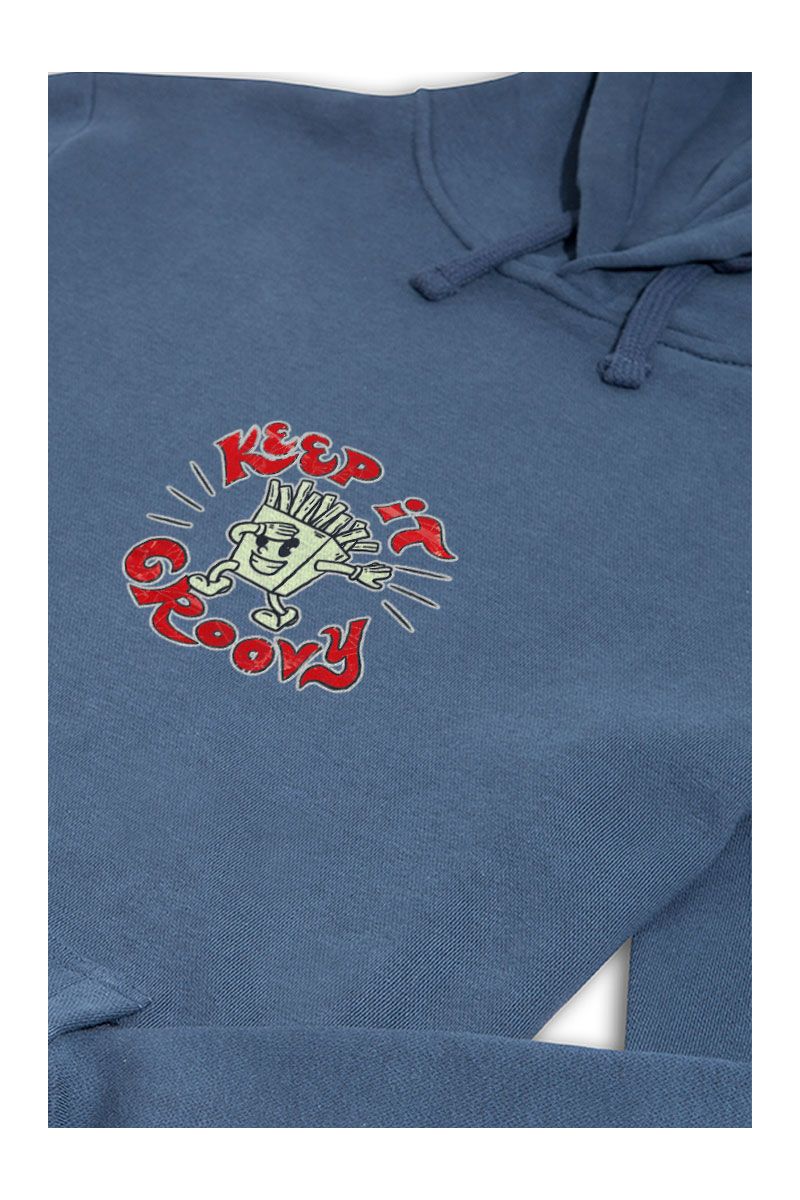 Navy Premium Cotton Keep it Groovy Design Pullover Hoodie