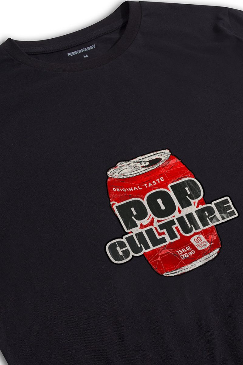 Black Soft Fabric Pop Culture Design Short Sleeve Tee