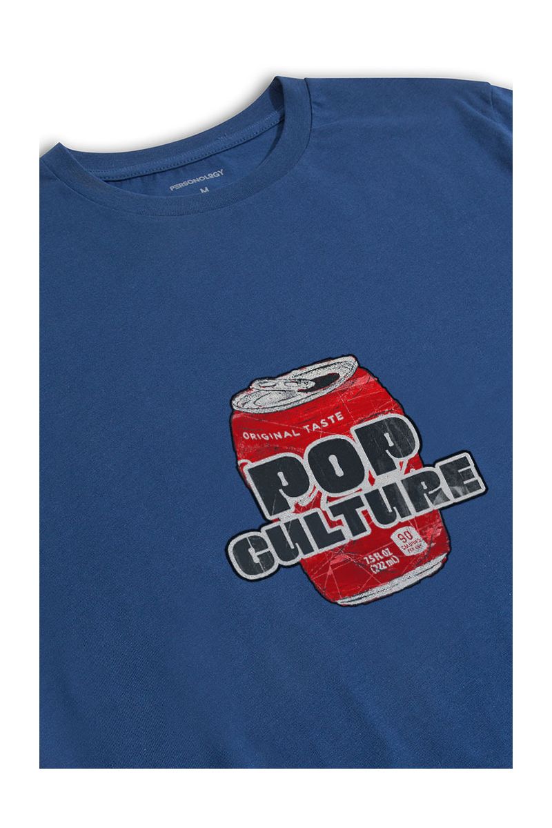 Navy Soft Fabric Pop Culture Design Short Sleeve Tee