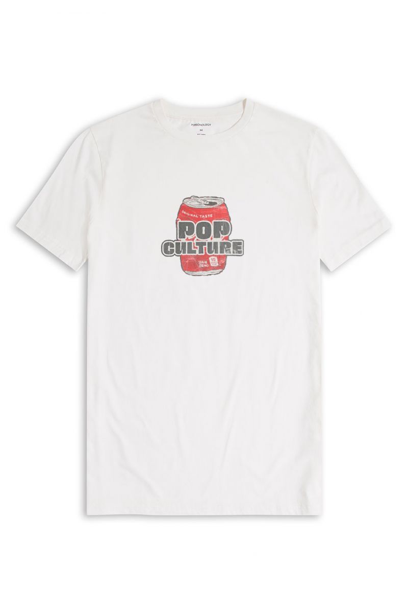 Off White Soft Fabric Pop Culture Design Short Sleeve Tee