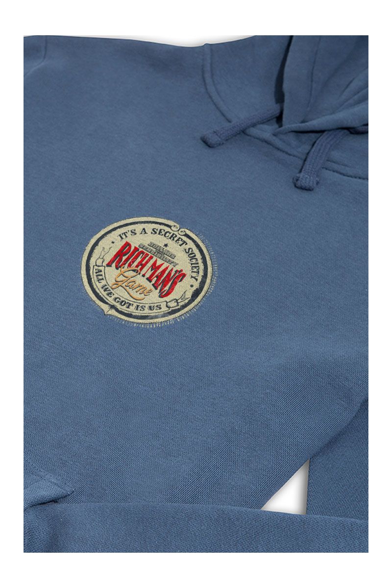 Navy Premium Cotton Rich Man's Design Pullover Hoodie