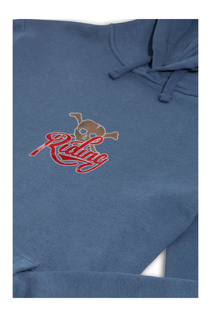 Navy Premium Cotton Riding Design Pullover Hoodie