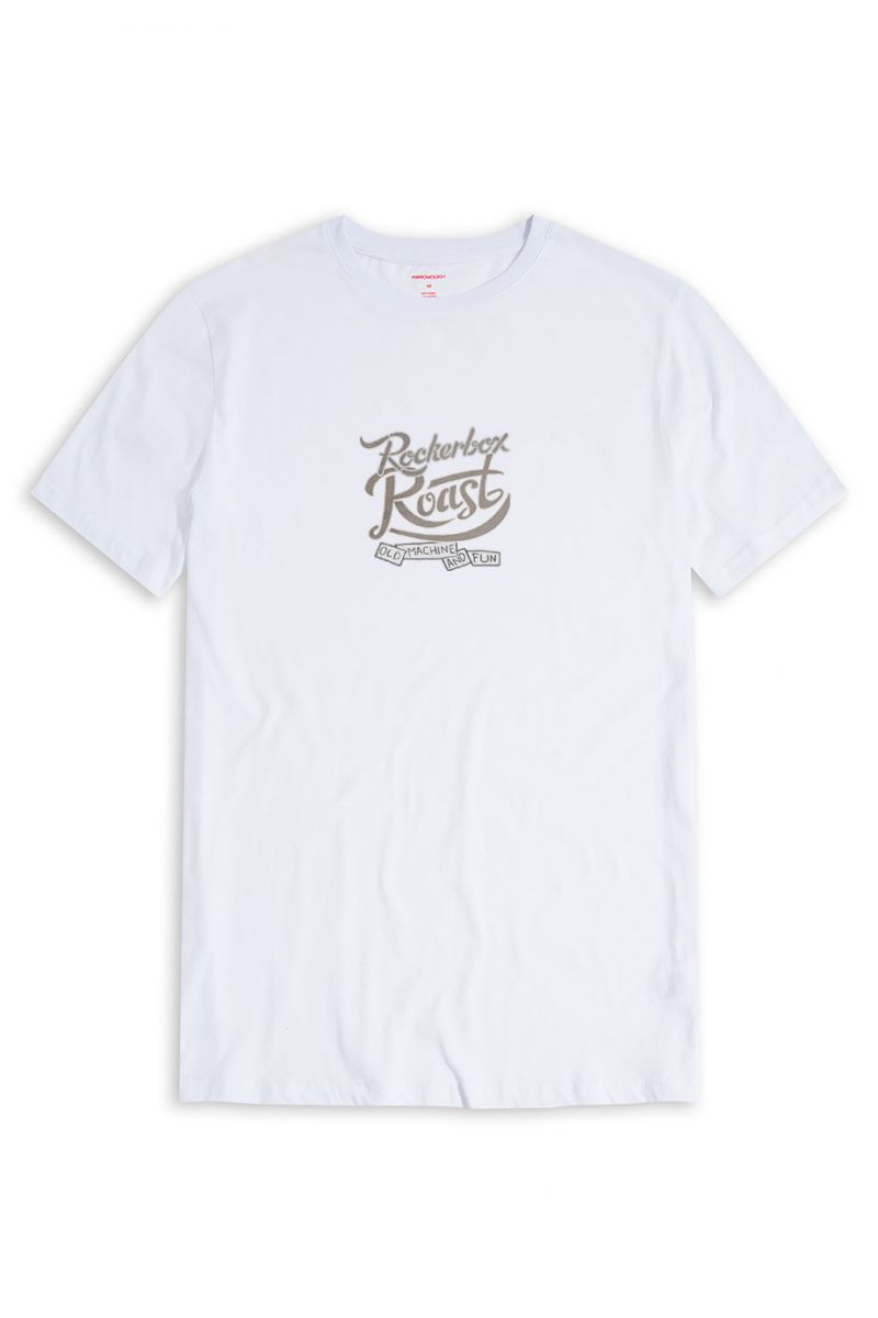 White Soft Fabric Rockerbox Design Short Sleeve Tee