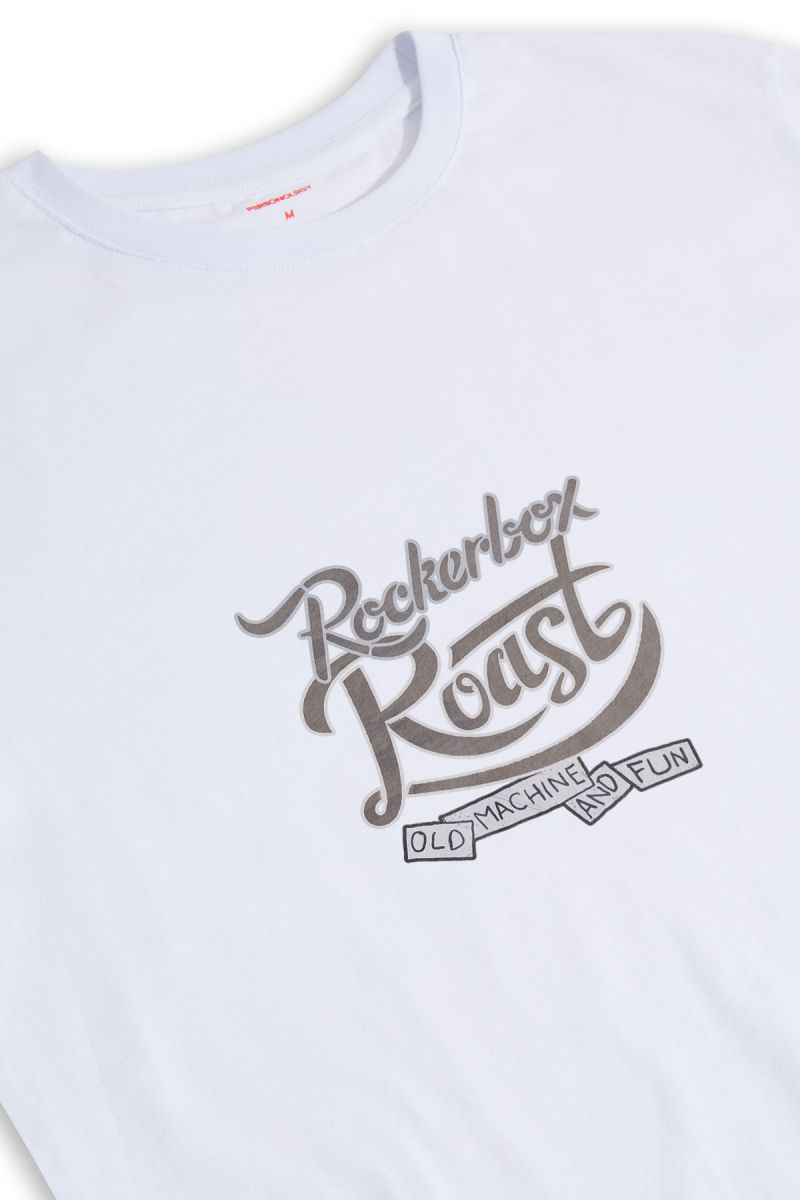 White Soft Fabric Rockerbox Design Short Sleeve Tee