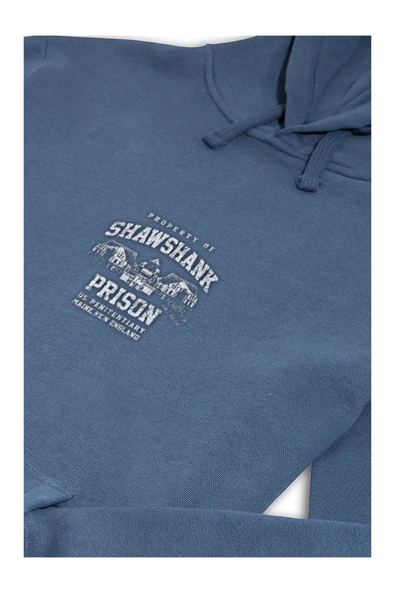 Navy Premium Cotton Shawshank Design Pullover Hoodie