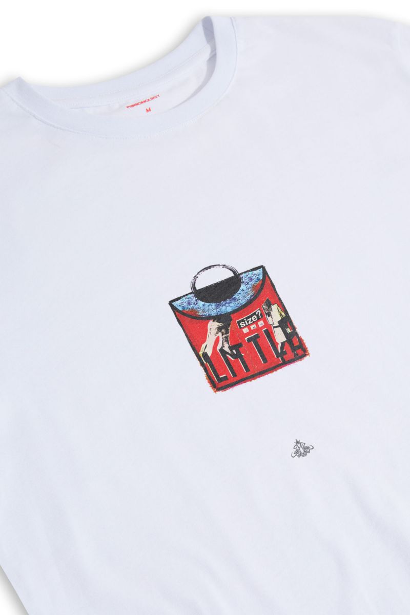 White Soft Fabric Little Design Short Sleeve Tee