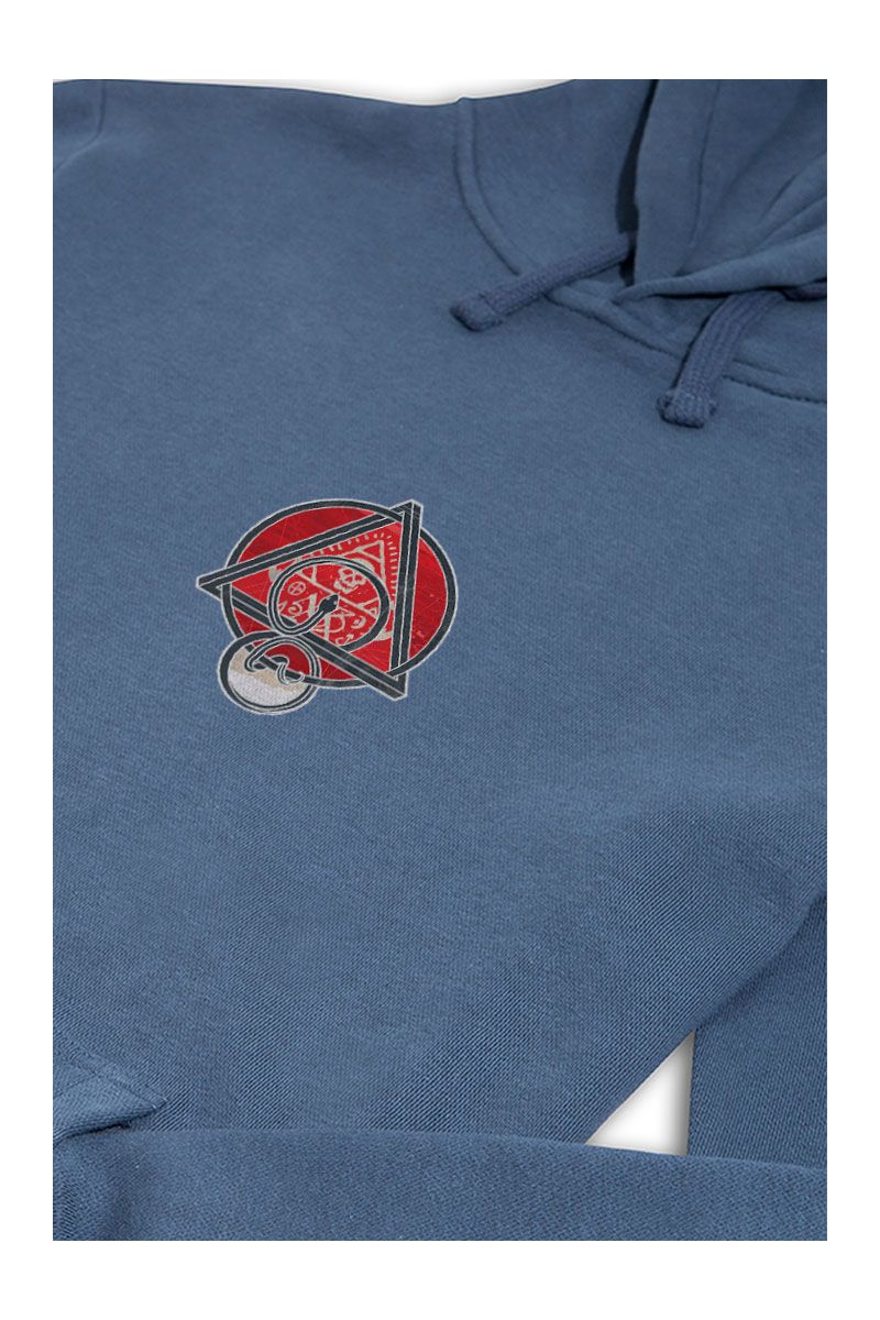 Navy Premium Cotton Triangle with Snake Design Pullover Hoodie