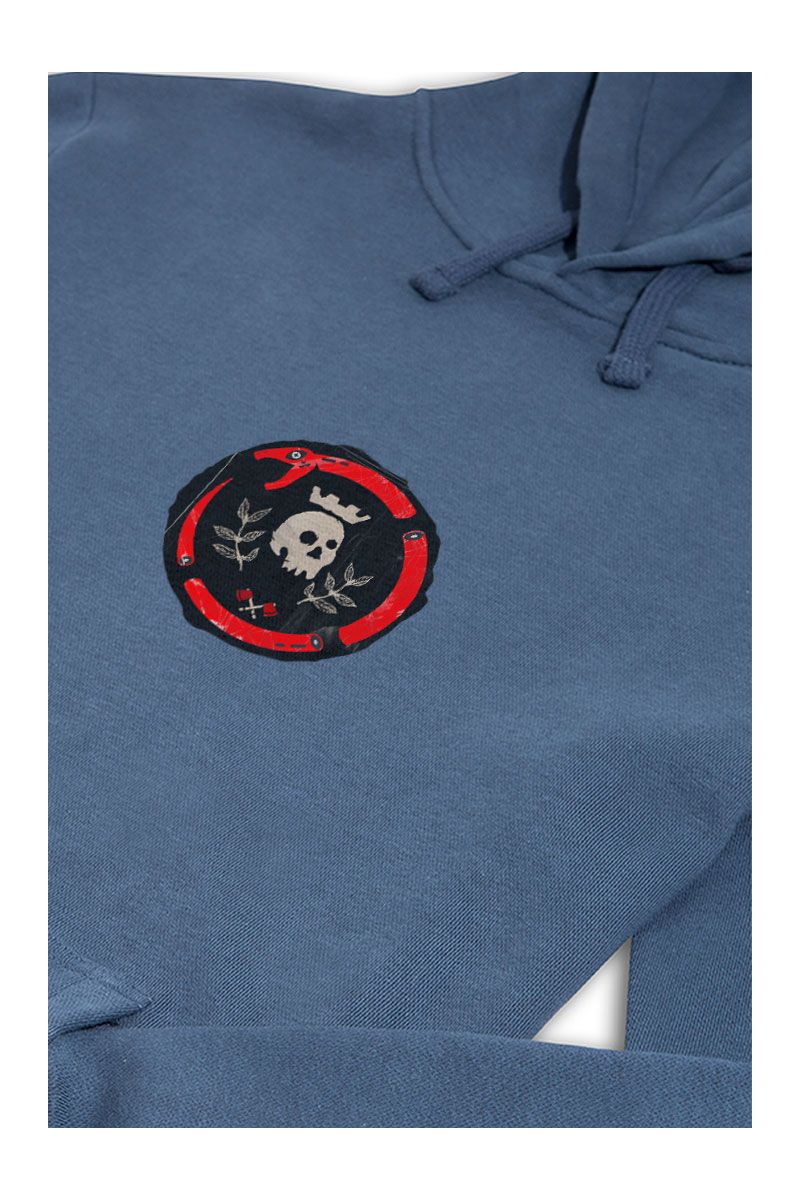 Navy Premium Cotton Scrull Design Pullover Hoodie