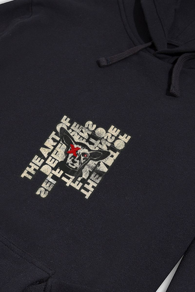 Black Premium Cotton Fat Design Pullover Hoodie