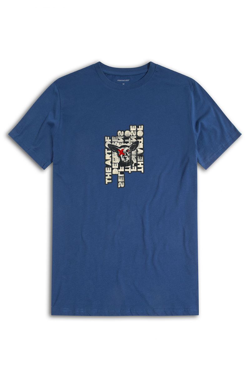 Navy Soft Fabric Fat Design Short Sleeve Tee