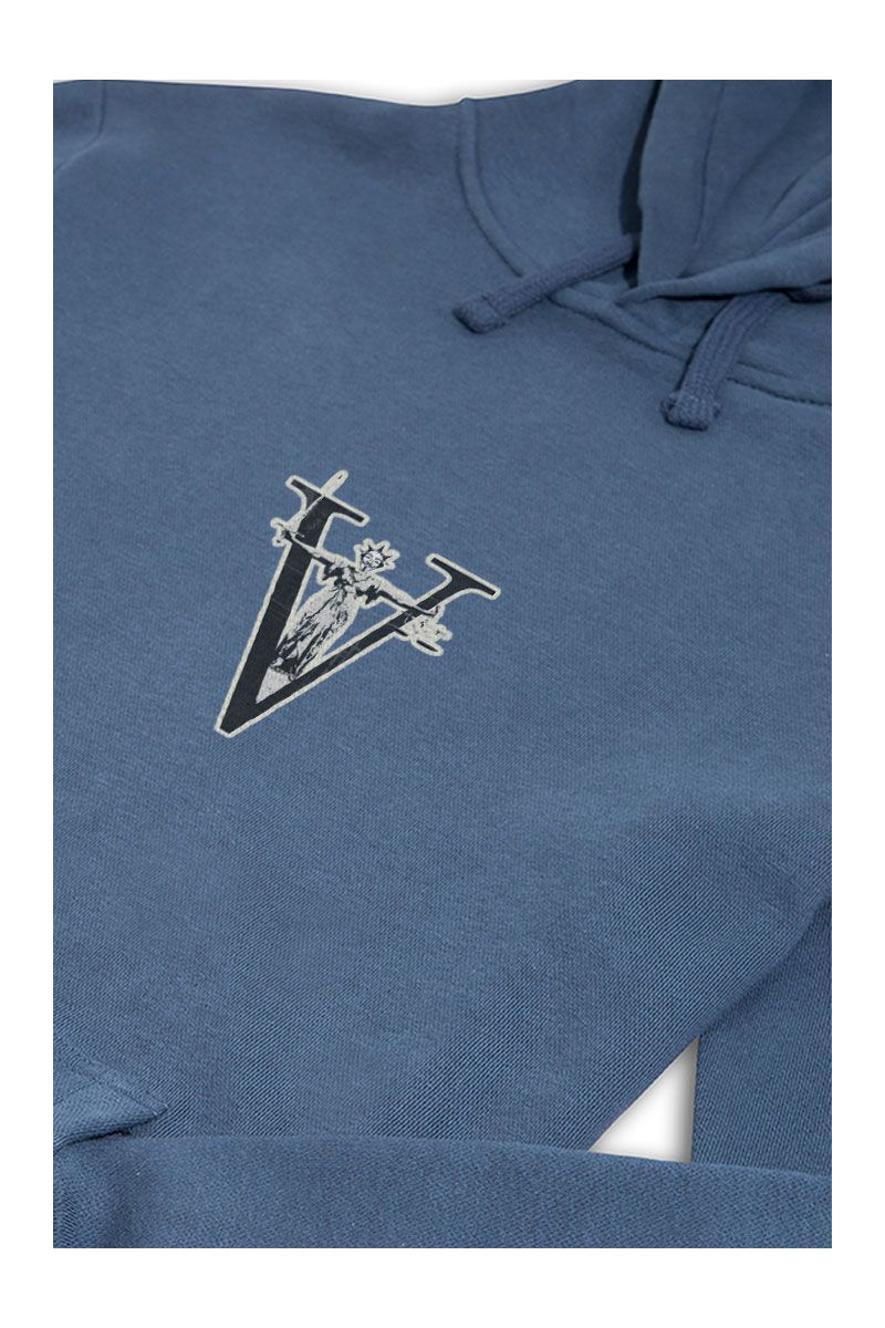 Navy Premium Cotton Victory Design Pullover Hoodie