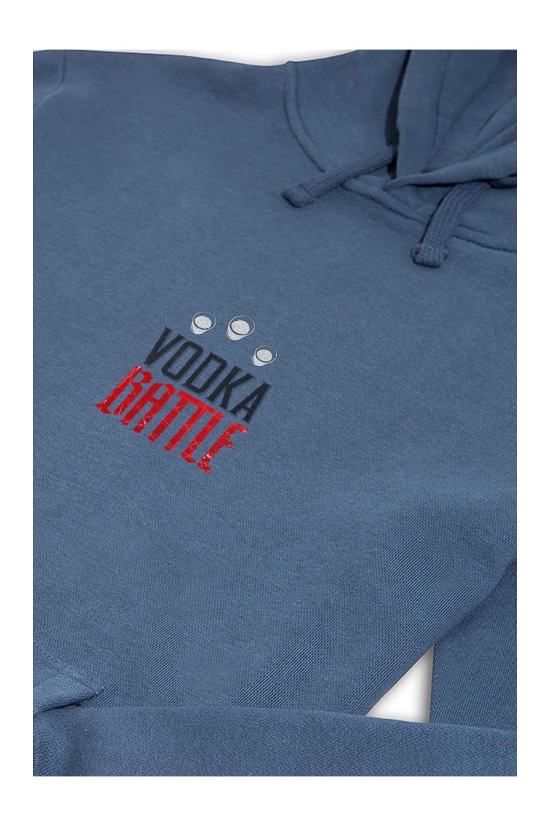 Navy Premium Cotton Vodka Design Pullover Hoodie