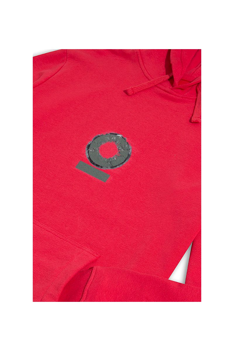 Red Premium Cotton Personology Design Pullover Hoodie