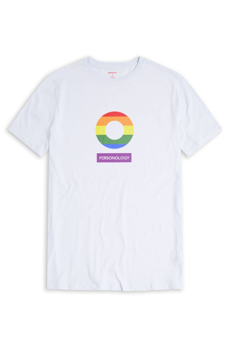 White Soft Fabric Happy Pride Design Short Sleeve Tee