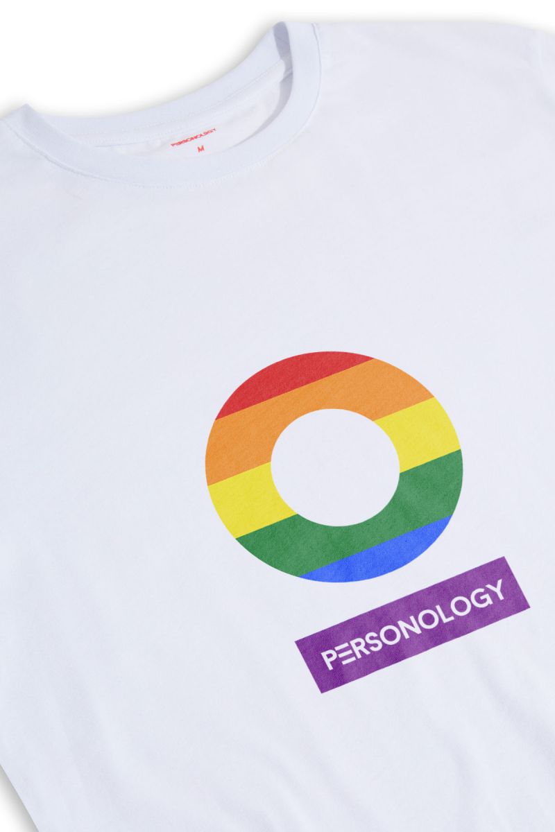 White Soft Fabric Happy Pride Design Short Sleeve Tee