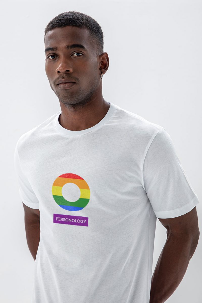 White Soft Fabric Happy Pride Design Short Sleeve Tee