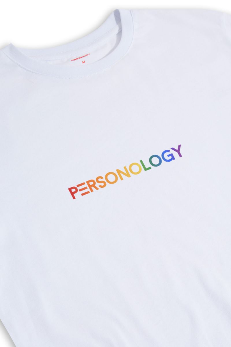 White Soft Fabric Happy Pride Design Short Sleeve Tee