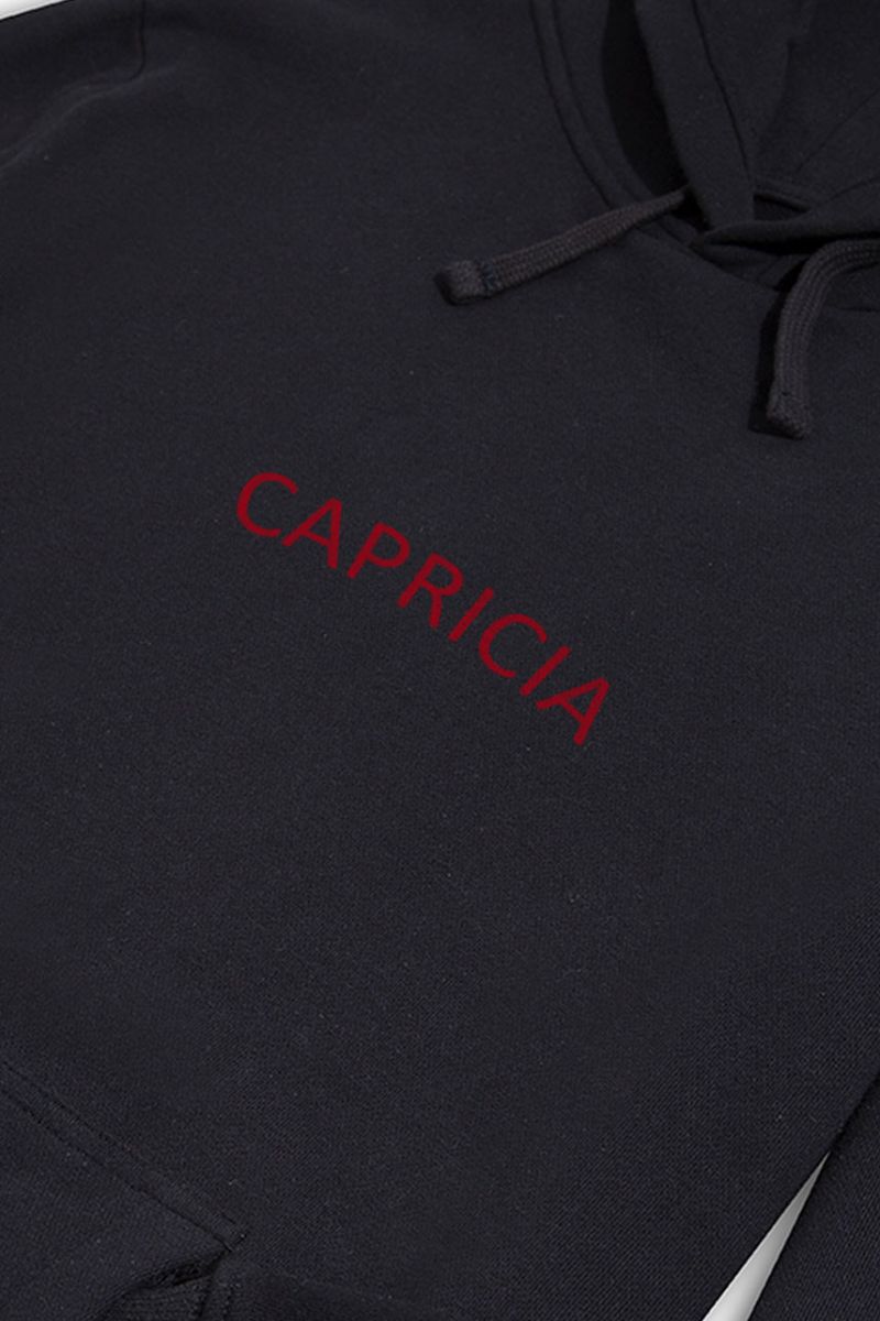 Black Premium Cotton Capricia Design Pullover Hoodie