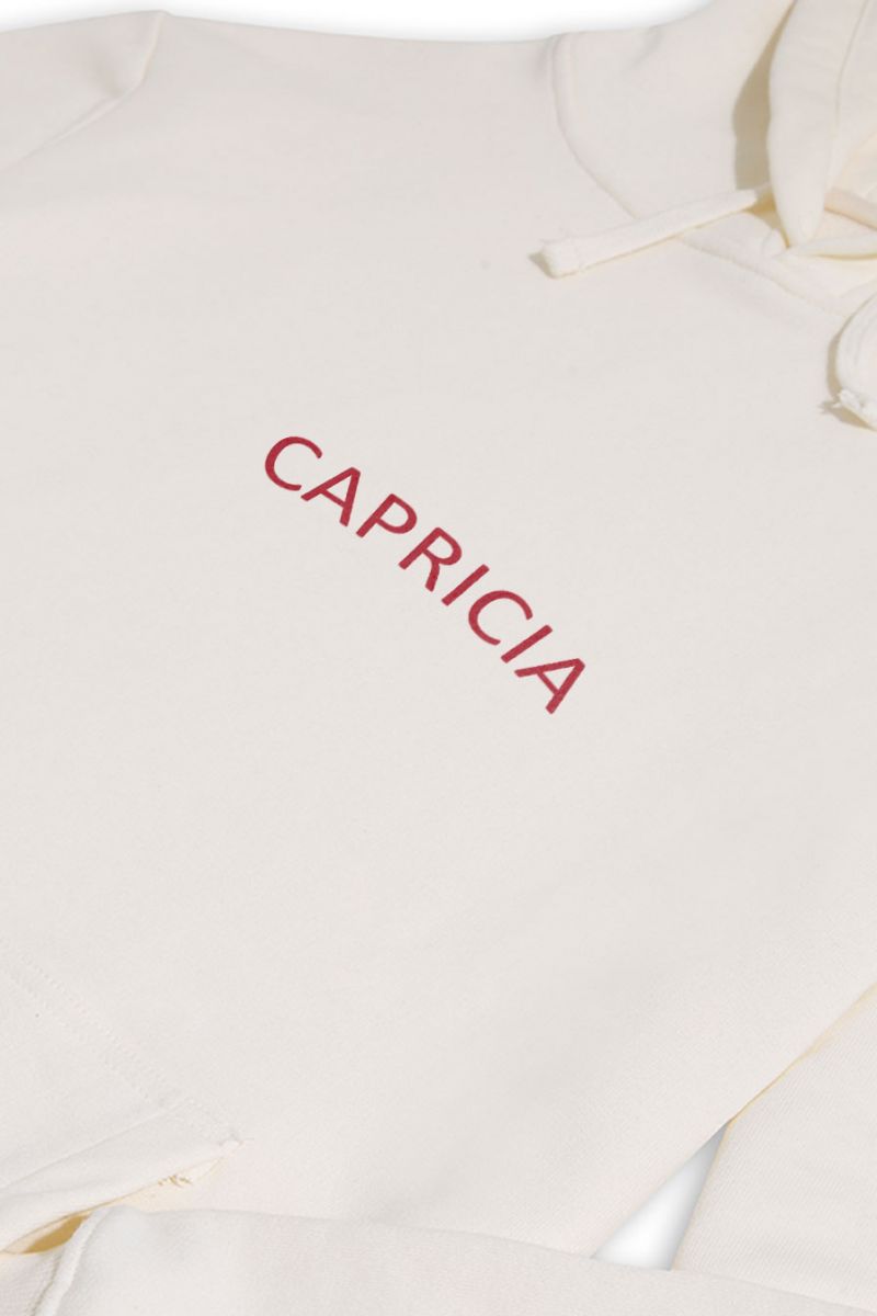 Ecru Premium Cotton Capricia Design Pullover Hoodie