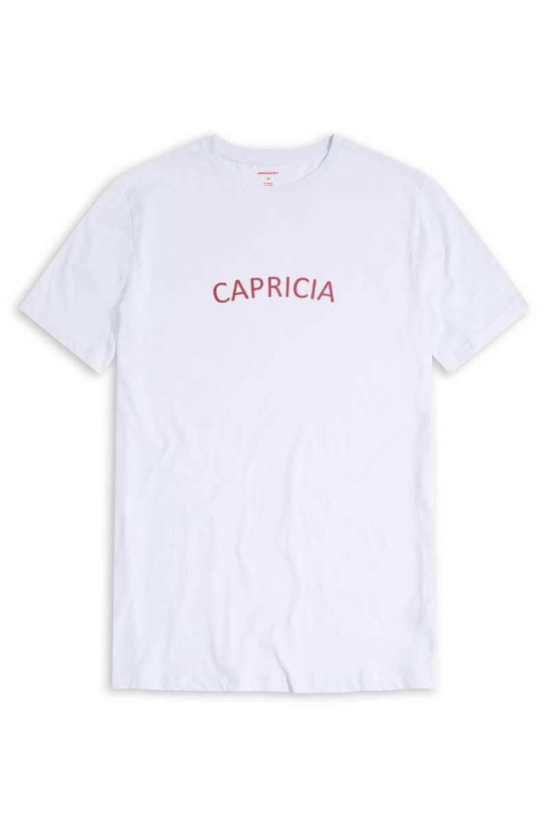 White Soft Fabric Capricia Design Short Sleeve Tee