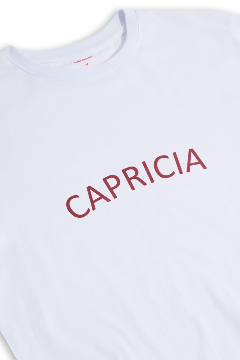 White Soft Fabric Capricia Design Short Sleeve Tee