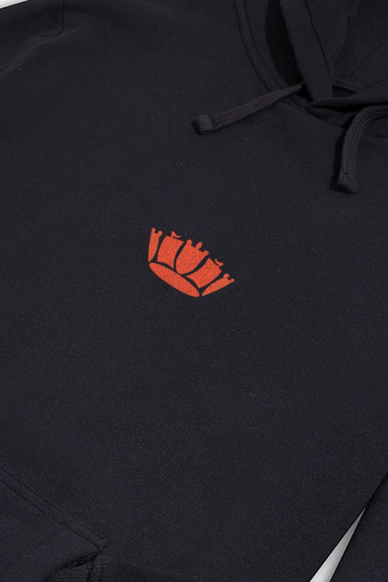 Black Premium Cotton Charles Tee Polo Design Pullover Hoodie