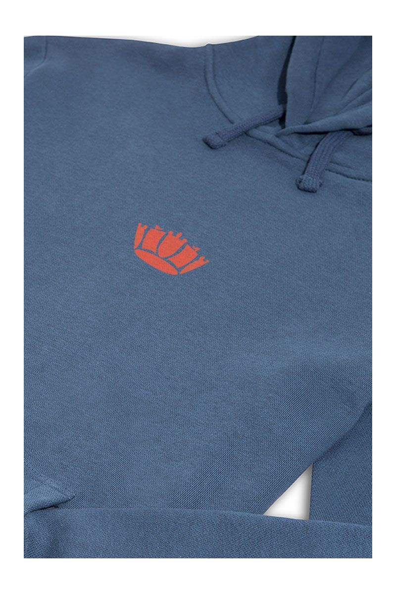 Navy Premium Cotton Charles Tee Polo Design Pullover Hoodie