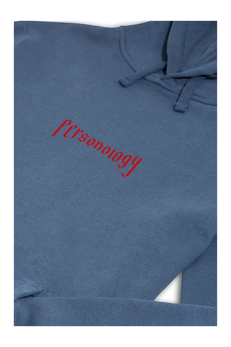 Navy Premium Cotton Personology Design Pullover Hoodie