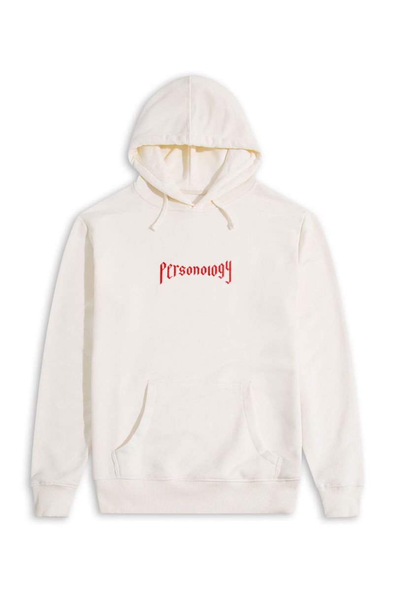 Ecru Premium Cotton Personology Design Pullover Hoodie