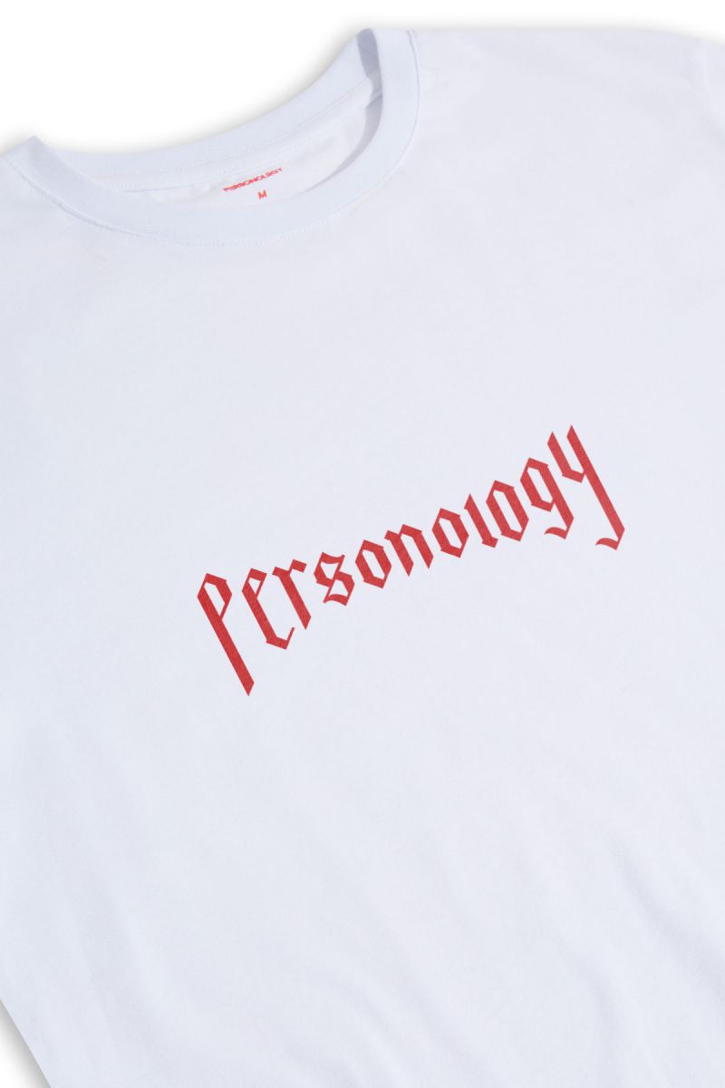White Soft Fabric Personology Design Short Sleeve Tee