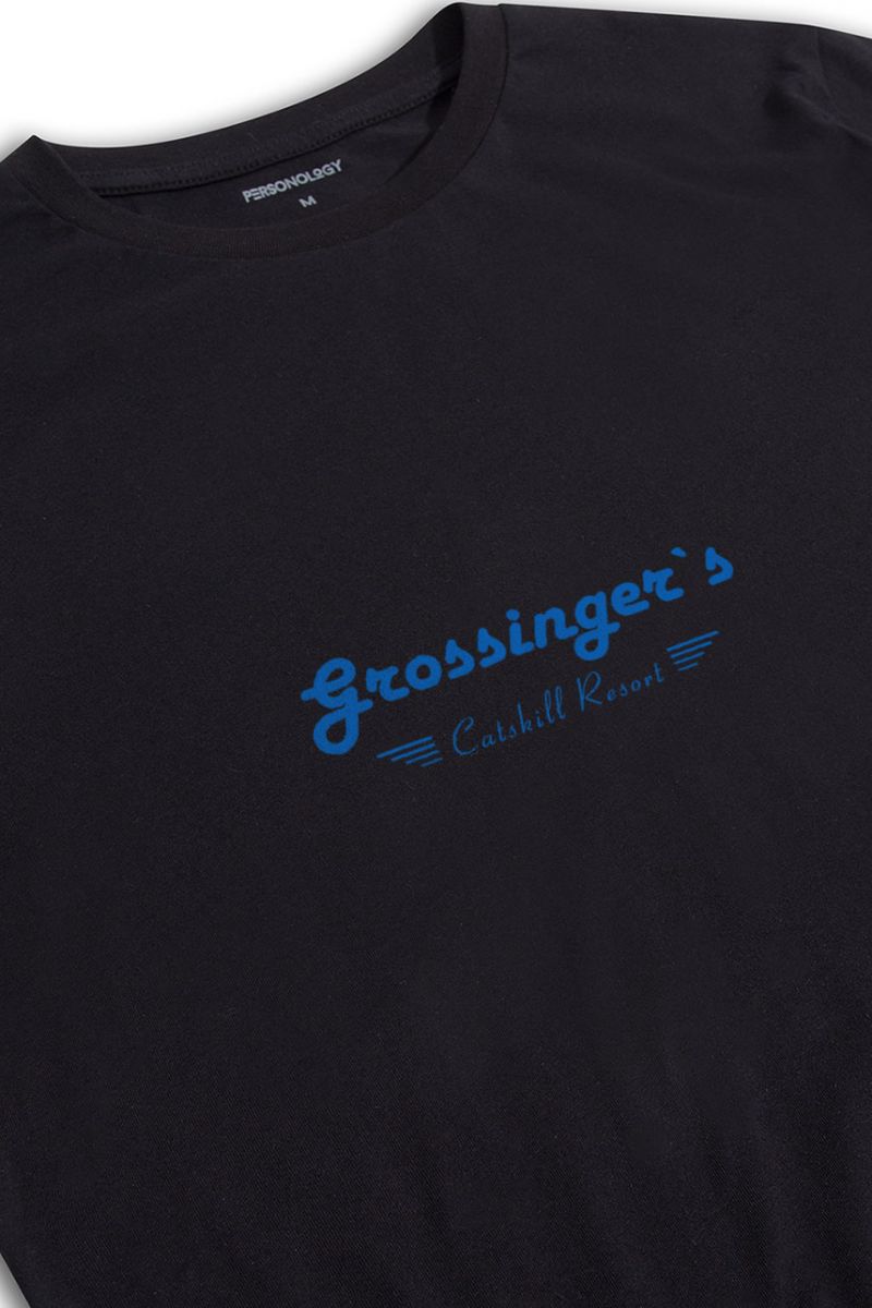 Black Soft Fabric Grossinger's Design Short Sleeve Tee