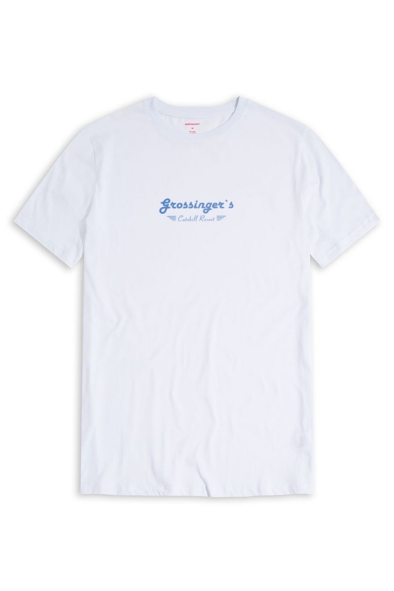 White Soft Fabric Grossinger's Design Short Sleeve Tee
