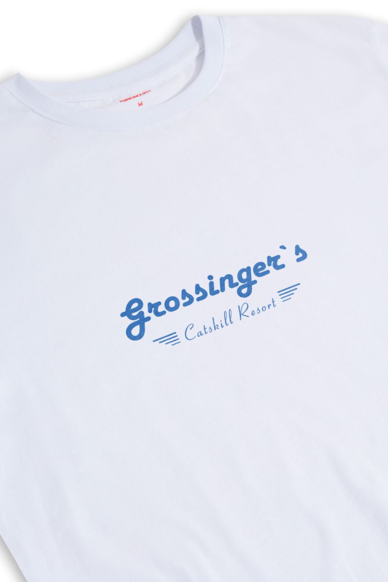 White Soft Fabric Grossinger's Design Short Sleeve Tee