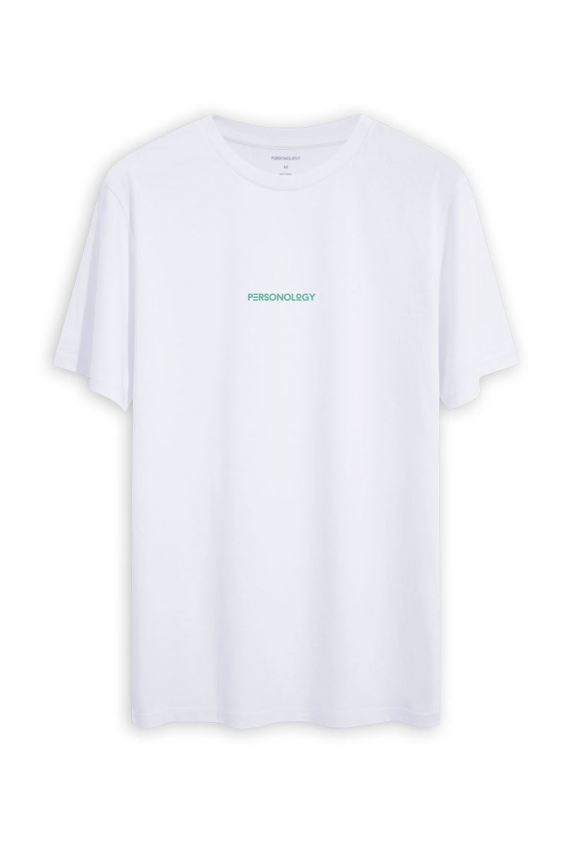 White Soft Fabric Personology Design Short Sleeve Tee