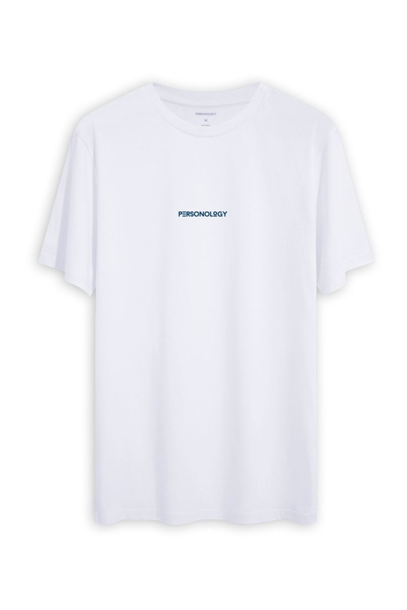 White Soft Fabric Personology Design Short Sleeve Tee