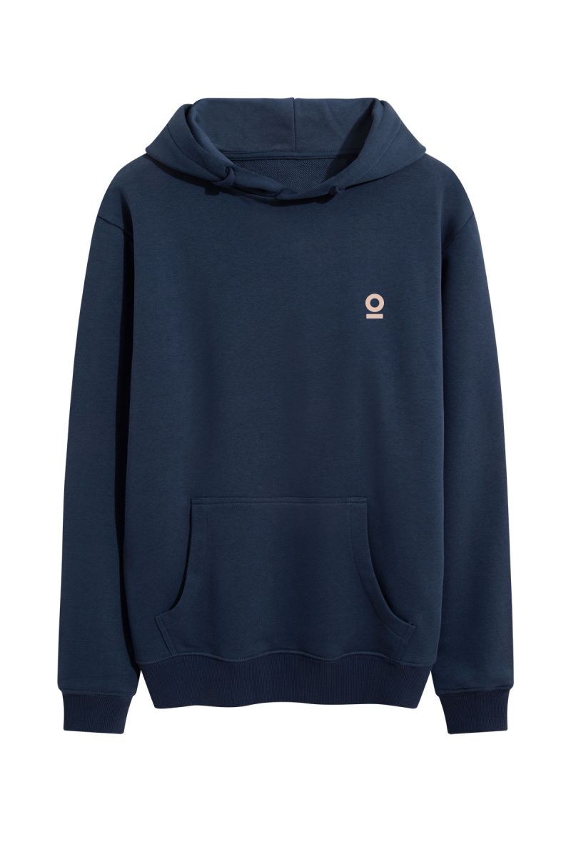 Navy Premium Cotton Personology Design Pullover Hoodie