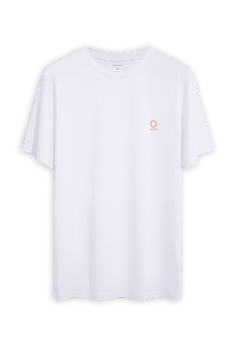 White Soft Fabric Personology Design Short Sleeve Tee