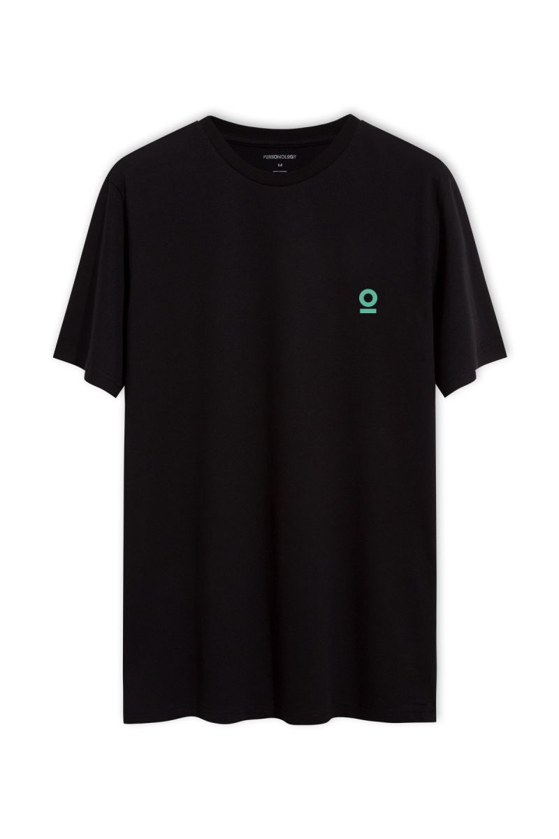 Black Soft Fabric Personology Design Short Sleeve Tee