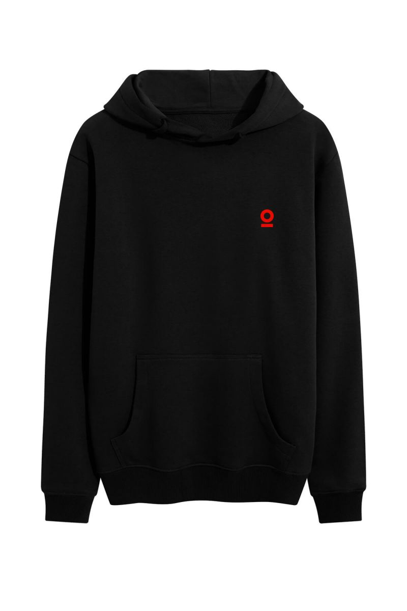 Black Premium Cotton Personology Design Pullover Hoodie