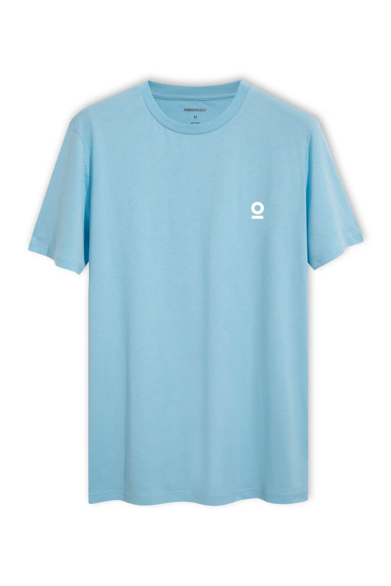 Blue Soft Fabric Personology Design Short Sleeve Tee