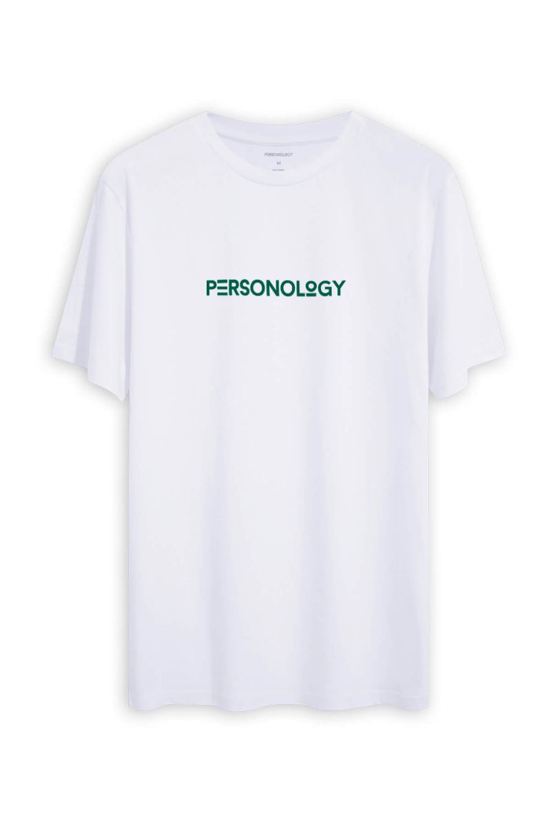 White Soft Fabric Personology Design Short Sleeve Tee