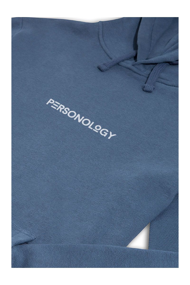 Navy Premium Cotton Personology Design Pullover Hoodie