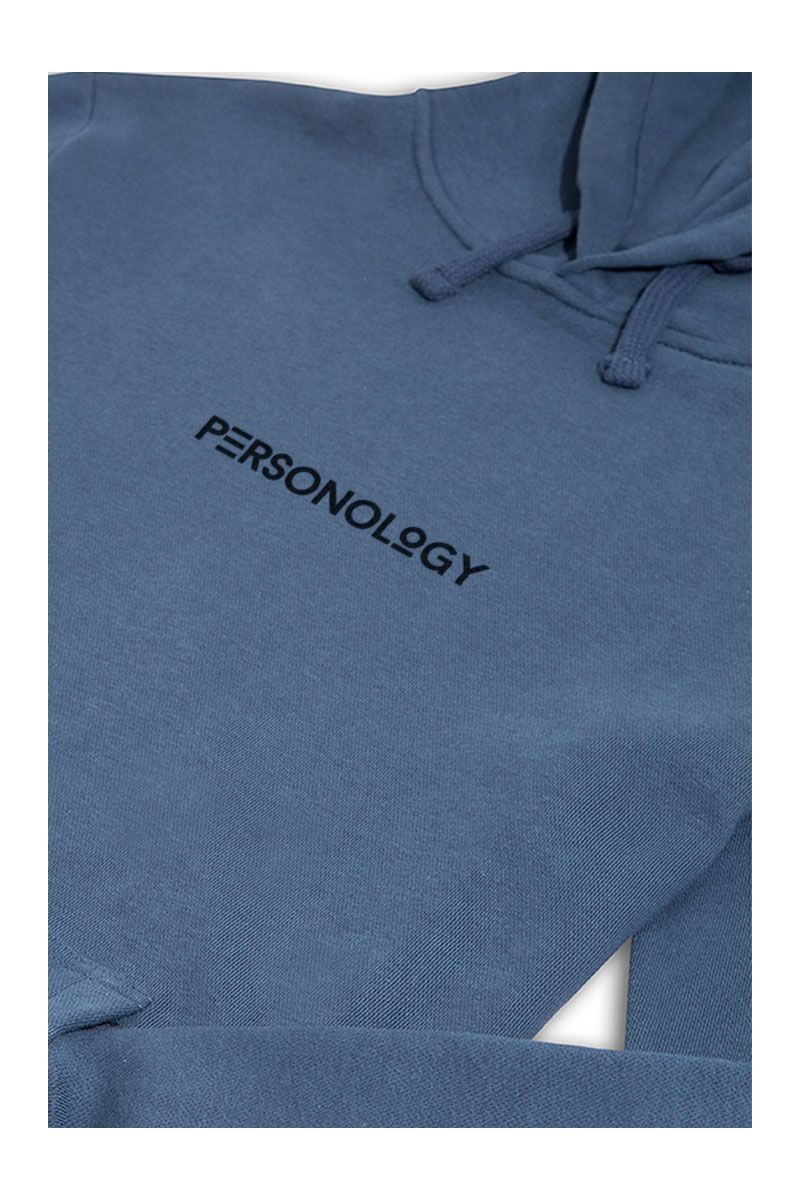 Navy Premium Cotton Personology Design Pullover Hoodie