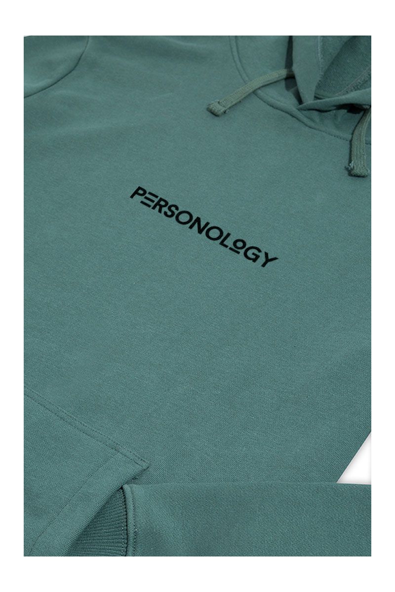 Green Premium Cotton Personology Design Pullover Hoodie