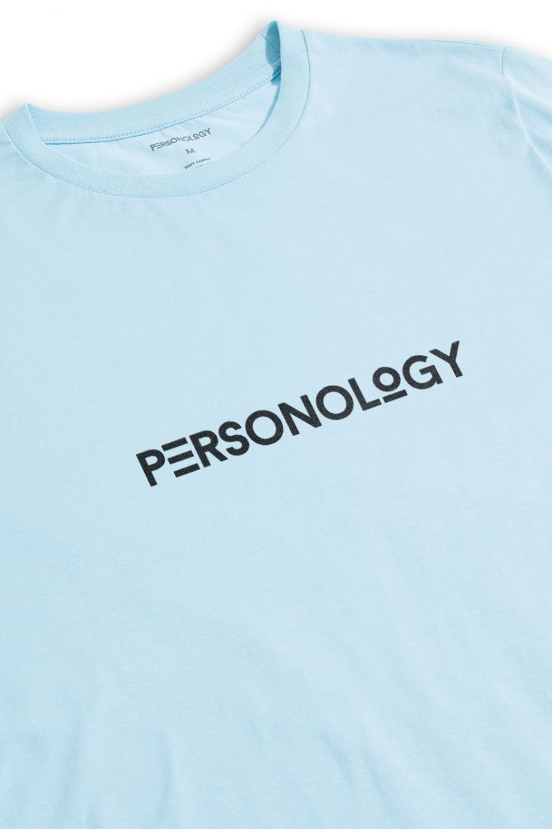 Blue Soft Fabric Personology Design Short Sleeve Tee